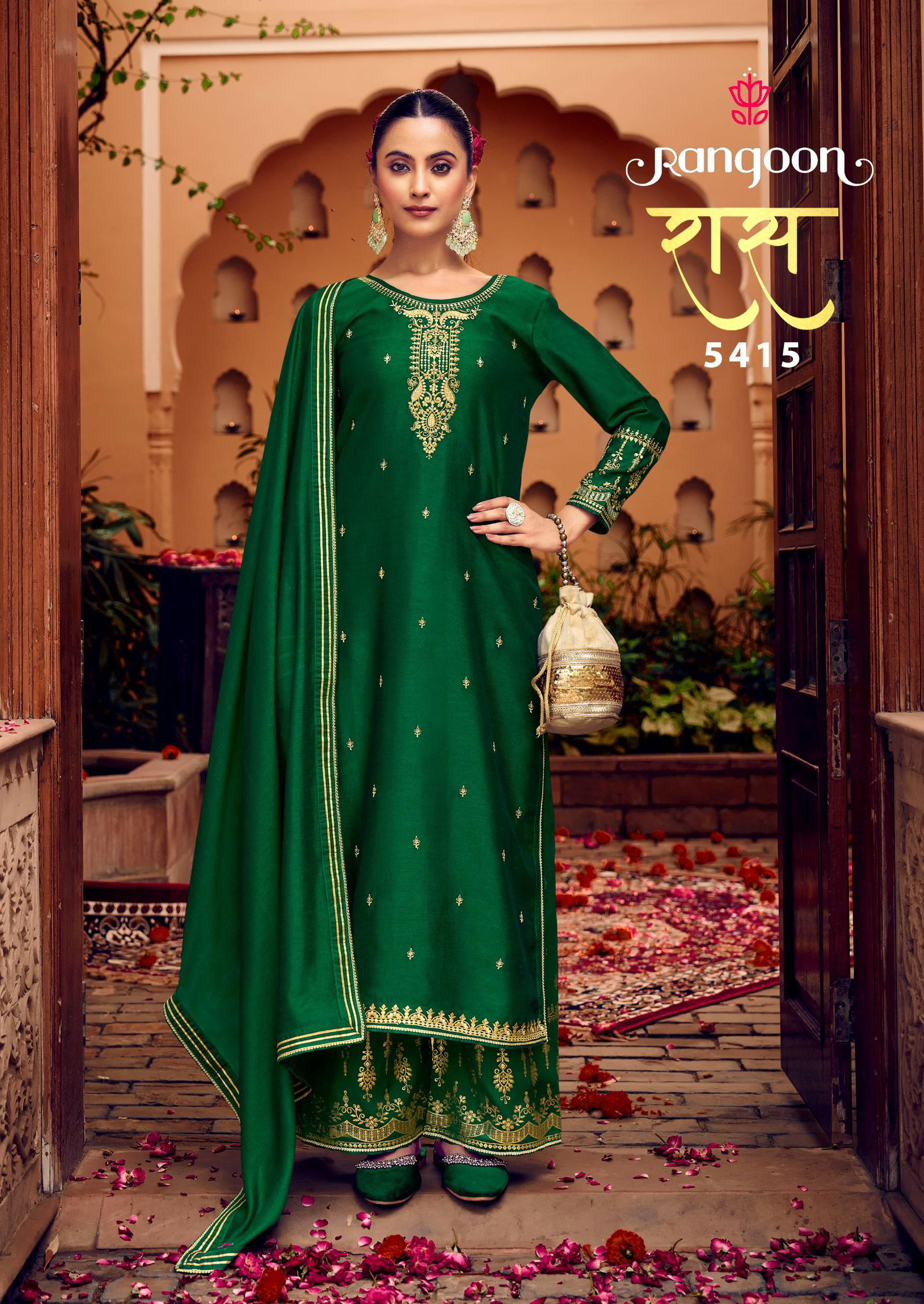 Ras By Rangoon Heavy Work Silk Designer Readymade Suits Suppliers In India